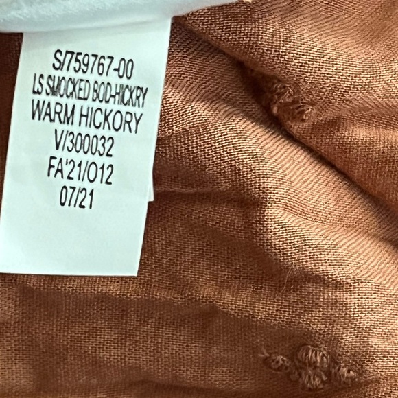 NWT Old Navy Smocked Eyelet Clip Dot Midi Dress - Warm Hickory - Picture 13 of 13